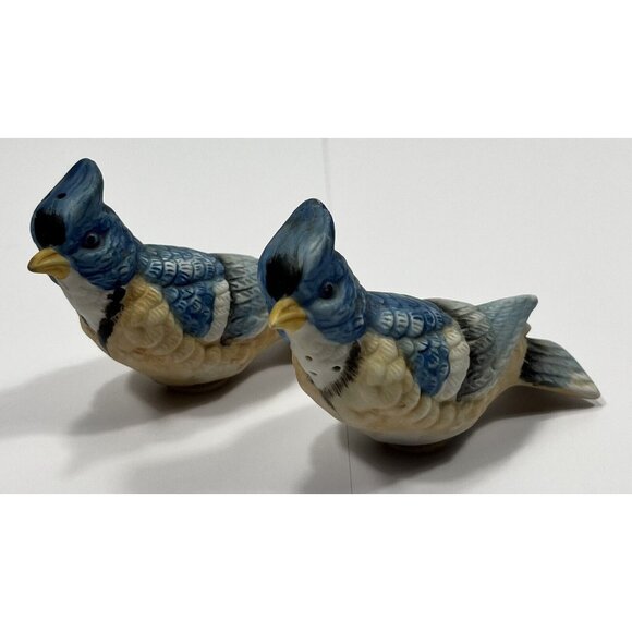 Blue Bird Salt & Pepper Shakers Bluebird with Plastic Corks - Picture 1 of 8